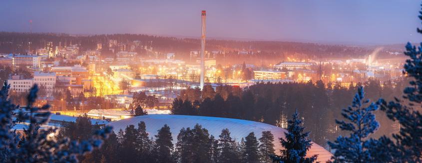 The Kajaani region in Finland, home of Supercomputer LUMI.